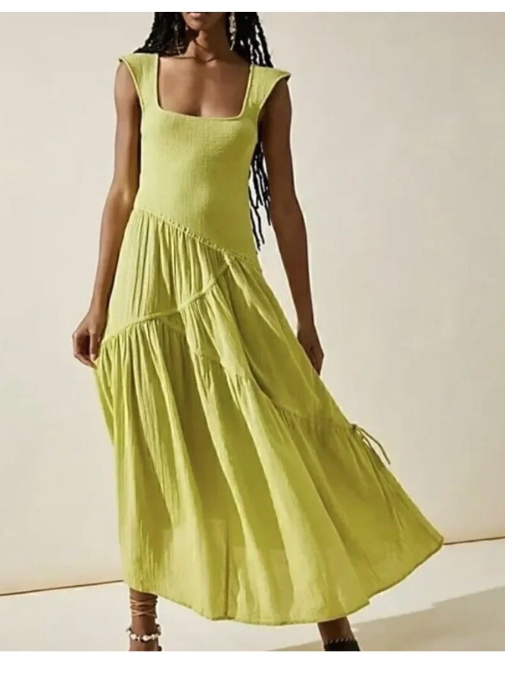 Free People Lime Green Maxi Dress